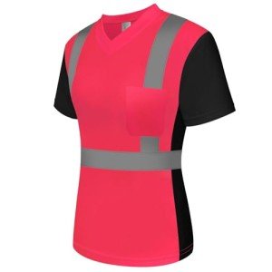 Women's Hi-Vis Pink Safety Work Shirts