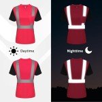 Women's Hi-Vis Pink Safety Work Shirts