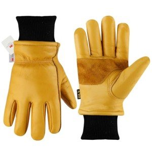 Warm Waterproof Leather Work Gloves for Men