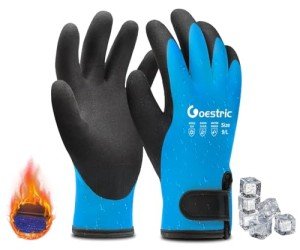 Waterproof Winter Work Gloves with Grip - Blue