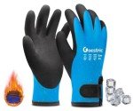 Waterproof Winter Work Gloves with Grip - Blue