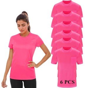 High Visibility Pink Safety T-Shirt for Women