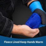 Waterproof Winter Work Gloves with Grip - Blue