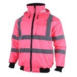 Women's Hi-Vis Reflective Winter Bomber Hoodie