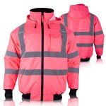 Women's Hi-Vis Reflective Winter Bomber Hoodie