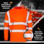High-Visibility Long Sleeve Safety Shirts for Men