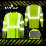 Men's Hi-Vis Reflective Safety Shirts - 3 or 5 Pack