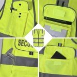 Hi-Vis Security Vest with 9 Pockets, ANSI Compliant