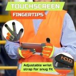 Hi-Vis Reflective Safety Work Gloves with Touchscreen