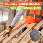 Hi-Vis Reflective Safety Work Gloves with Touchscreen