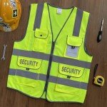 Hi-Vis Security Vest with 9 Pockets, ANSI Compliant