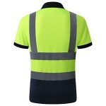 Hi-Vis Safety Polo Shirts for Work – 3 Pack