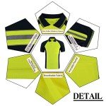 4-Pack Hi-Vis Safety T-Shirts with Reflective Strips