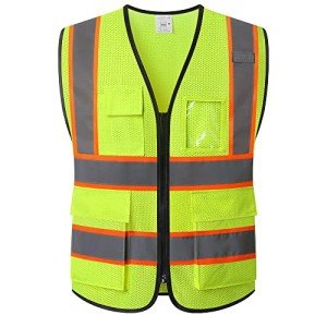 Reflective Safety Vest with Pockets for Men & Women