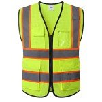 Reflective Safety Vest with Pockets for Men & Women