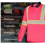 Reflective Construction Safety Polo Shirts - Pink, 6pcs