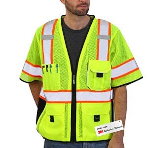 High Visibility Reflective Safety Vest with Pockets