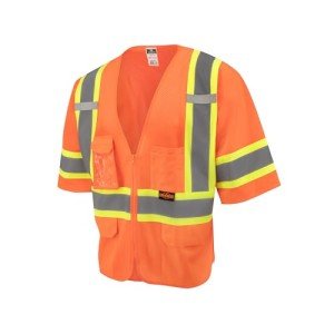 Hi-Vis Orange Reflective Mesh Safety Vest for All