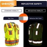 Men's Heavy Duty Reflective Safety Vest with Pockets