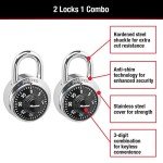 Master Lock 1500T Combination Padlock - 2 Pack