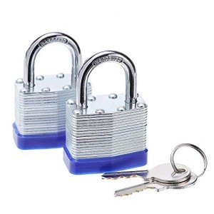 Laminated Steel Key Lock with 2 Alike Padlocks