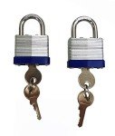 Laminated Steel Key Lock with 2 Alike Padlocks