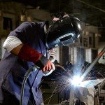 Heat-Resistant Leather Welding Gloves - 16 Inch