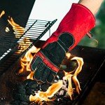 Heat-Resistant Leather Welding Gloves - 16 Inch