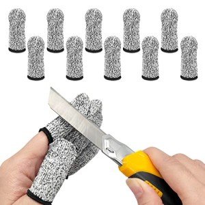 10 Pack Cut Resistant Finger Protectors for Work