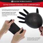 Large Black Nitrile Disposable Gloves, Box of 100