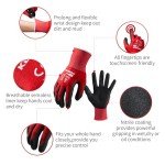 Kezers Nitrile Coated Safety Work Gloves - 12 Pairs