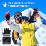 Warm Waterproof Ski Gloves for Men, Women, & Kids