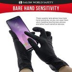 Large Black Nitrile Disposable Gloves, Box of 100