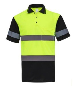 Men's High Visibility Reflective Polo Shirt - Yellow