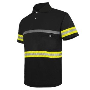 High-Visibility Reflective Polo Shirt for Men