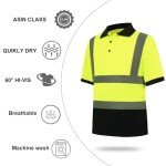 High Visibility Reflective Safety Polo T-Shirts - 6 Pack