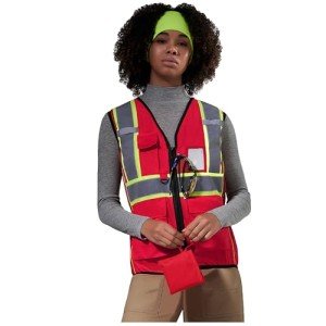 Women's Hi-Vis Red EMS Safety Vest