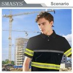 High-Visibility Reflective Polo Shirt for Men