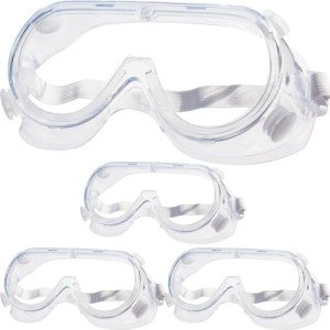4 Pack Protective Safety Goggles for Lab & Work