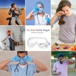 4 Pack Protective Safety Goggles for Lab & Work