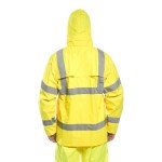 Men's Waterproof Hi-Vis Rain Jacket - Yellow