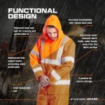 Men's Waterproof Hi-Vis Rain Jacket - Yellow