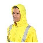 Men's Waterproof Hi-Vis Rain Jacket - Yellow