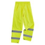 Ergodyne Lightweight Hi-Vis Rain Pants, Lime