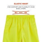 Ergodyne Lightweight Hi-Vis Rain Pants, Lime