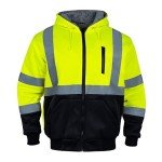Men’s High-Visibility Reflective Safety Hoodie Jacket
