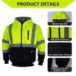 Men’s High-Visibility Reflective Safety Hoodie Jacket
