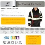 Men's Hi-Vis Reflective Safety Hoodie – Black