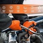 Heavy Duty Nitrile Disposable Gloves, 8-mil Orange