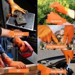 Heavy Duty Nitrile Disposable Gloves, 8-mil Orange